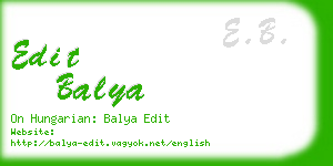 edit balya business card